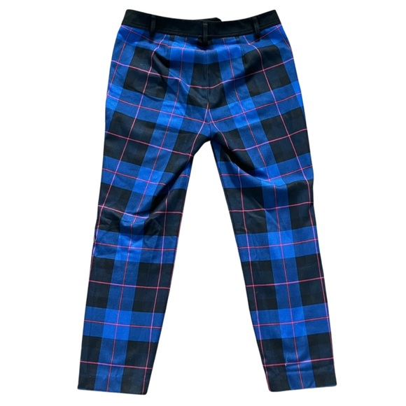 🇨🇦 Y2K Tristan Blue Plaid Pants Low Rise Slim fit Size 9 Emo Alt Punk Indie - Picture 3 of 6